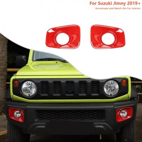 2x Накладка на противотуманную фару, рамка для Suzuki Jimny 2019+ Красные аксессуары