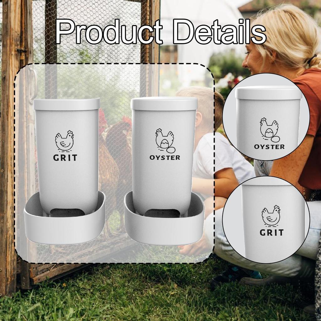 2Pcs Chick Feeders Chicken Feeder Duck Container Leakproof Coop Accessories Quail Bird Automatic Hen