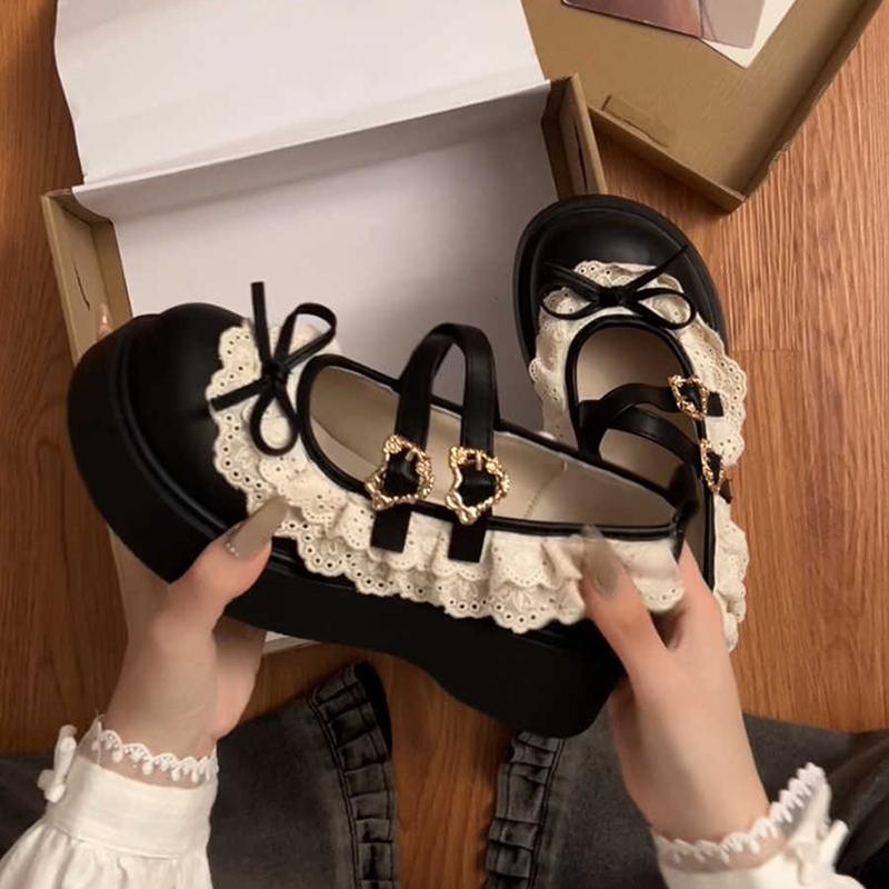 Chaussures Mary Jane pour femmes de créateur avec nœud papillon élégant, talon épais, chaussures de soirée à la mode, sandales à plateforme