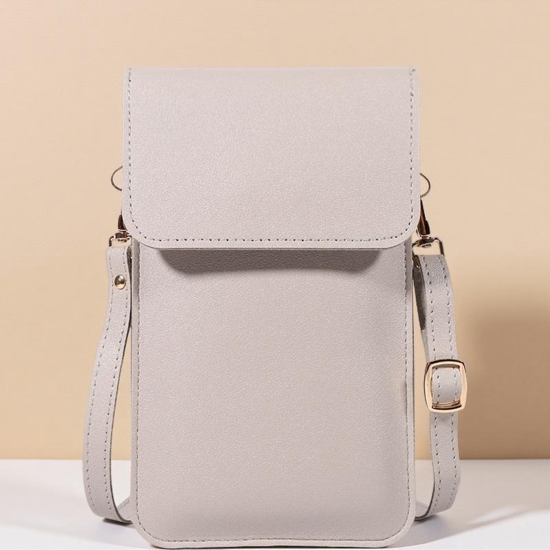 Damen Touchscreen PU-Leder Crossbody Handytasche - Klein, Einfach, Vertikaler Stil für den Sommer