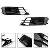 2PCS Front Bumper Foglight Cover Grill 4G0807647T94 4G0807648T94 Fit A6 C7 2014-2018 Black Chrome