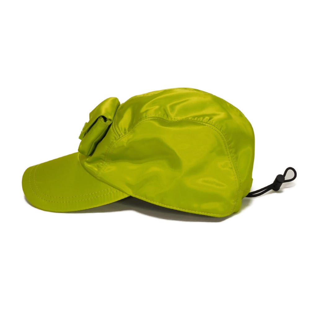 Used 11491 Baguette Pouch Baseball Cap FXQ934 ANBA F0L89 7919 Jet Acid Green TU 22.8" FF Logo Nylon Wasabi Men's from