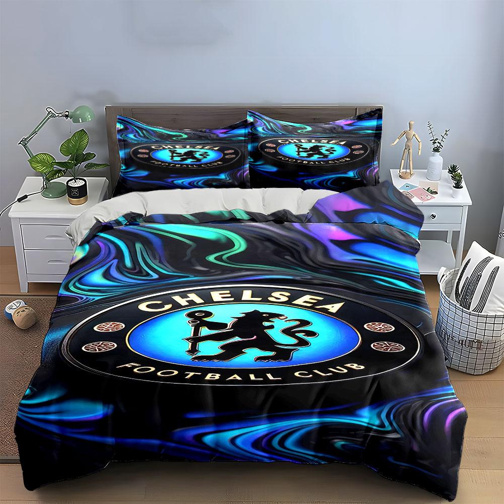 Logo Chelsea se spirálami. Sady povlečení Sady povlaků na přikrývku Povlaky na přikrývku Povlaky na polštář(1 * Povlak na peřinu 2 * Povlaky na polštář, bez náplně do peřiny)