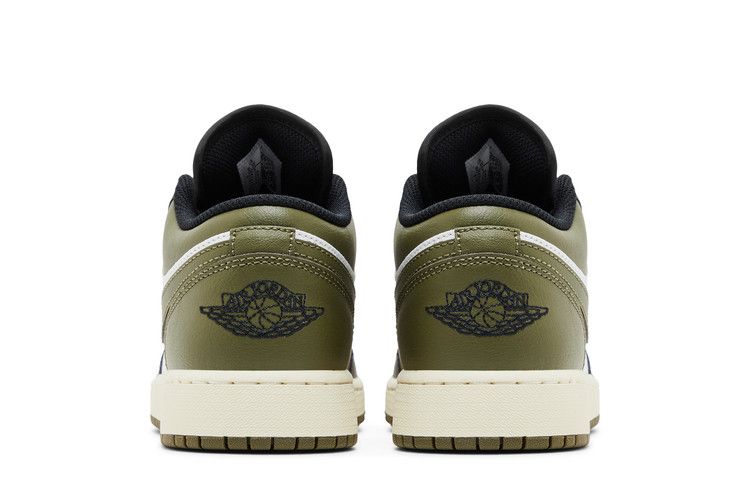 Jordan 1 Low Black Toe Medium Olive (GS)