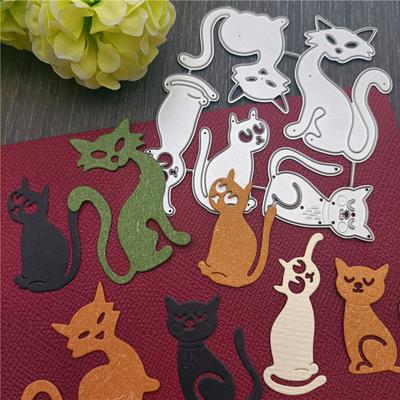 Tier-Katze-Metall-Stanzformen für selbstgemachte, handgefertigte Stanzschablonen, dekorative Papierkartenherstellung, Stanzformen, Prägung