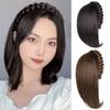 Clip In Half Headband Wig Hair Hoop Wig Replacement Block Twist Braided Fishbone Hairpiece  Party