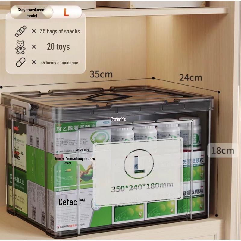 Transparent Large Capacity Storage Box for Clothes, Toys, Snacks