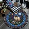 Wild Cats Symbols Round Area Rug Under Office Chairs Bedroom Living Room Home Decor