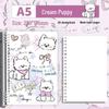 Cute Pet Transparent Soft PVC Binder B5 Notepad Diary with Iron Clip