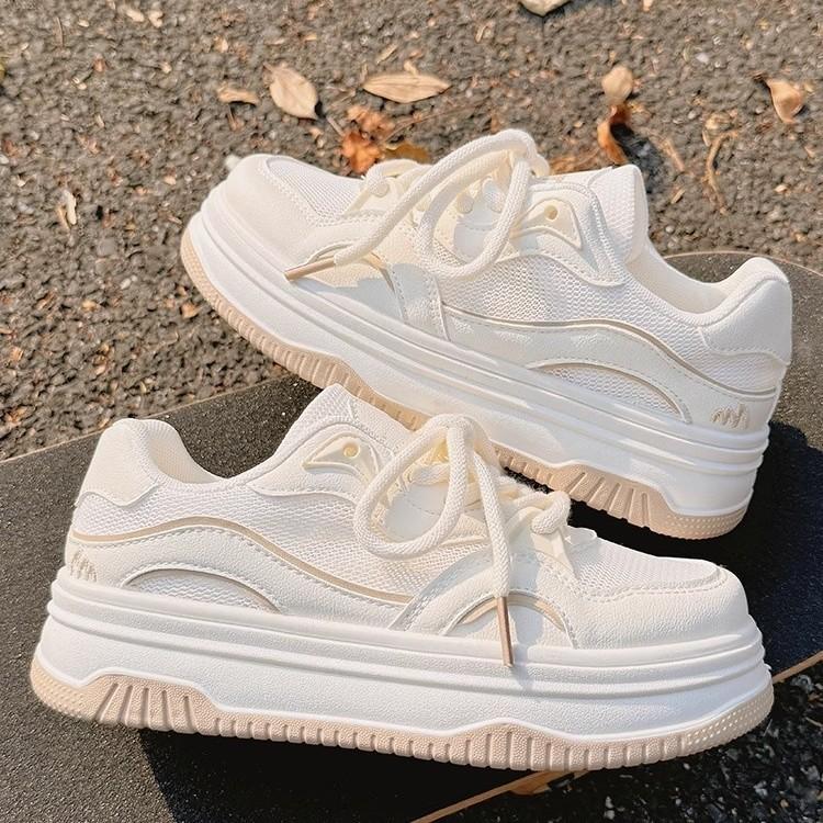 Summer Women's Shoes Little White Shoes Women's Platform Mesh Shoes Breathable Mesh Sneakers