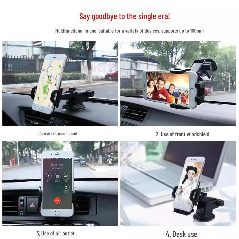 Suporte de telefone para carro giratório 360° com saída de ar e suporte de sucção para painel