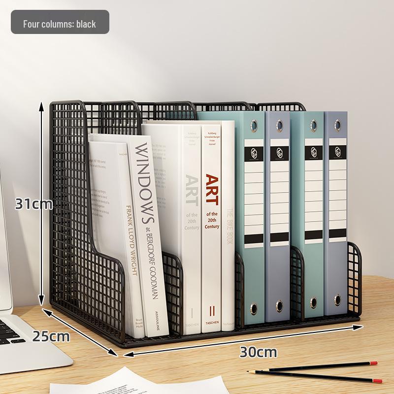 Large Metal Desk Organizer File Holder and Bookshelf