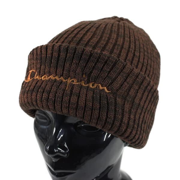 Champion Knit Cap Women's Men's Knit Hat Beanie Unisex Brown