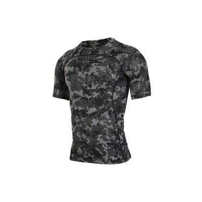 Fitness Running Basketball Training Breathable Quick-Dry Short-Sleeve T-Shirt Men Tops Camouflage 828177-037