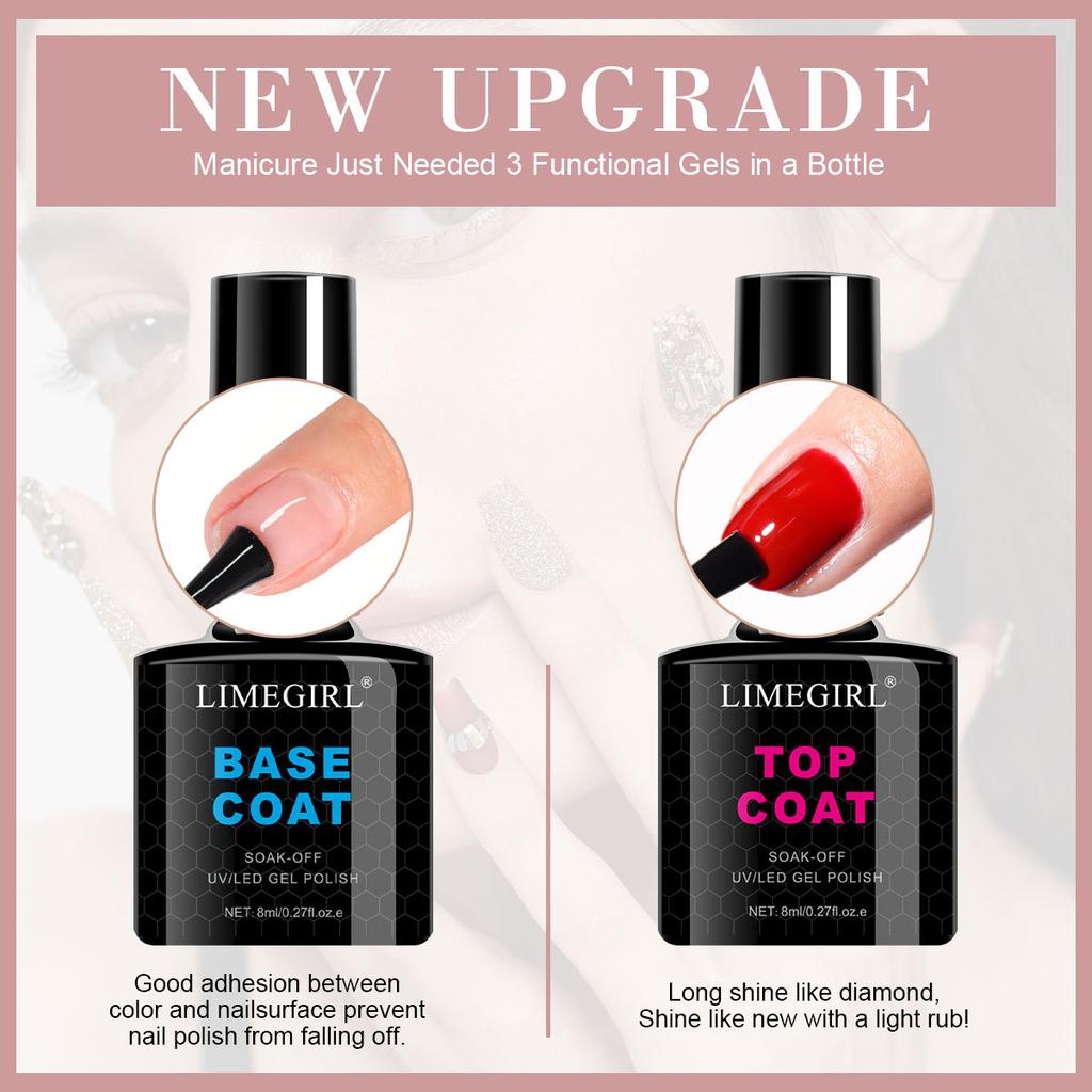 8 Color Marbling Gel Nail Polish Set, Trending Colors Soak Off Gel Nail Art Kit with No Wipe Top Coat