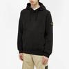 STONE ISLAND Garment Dyed Popover Hoodie 'Black' Men's 741564151-V0029