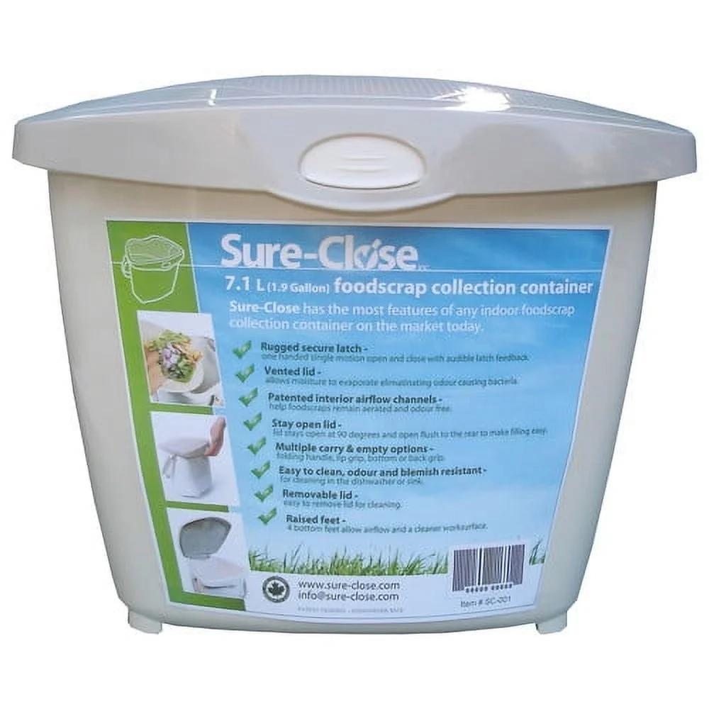 

SureClose Kitchen Food Scrap Pail Vented Locking Lid Easy Clean Double Seal Indoor Waste Bin Ergonomic Design Removable Lid Easy United States