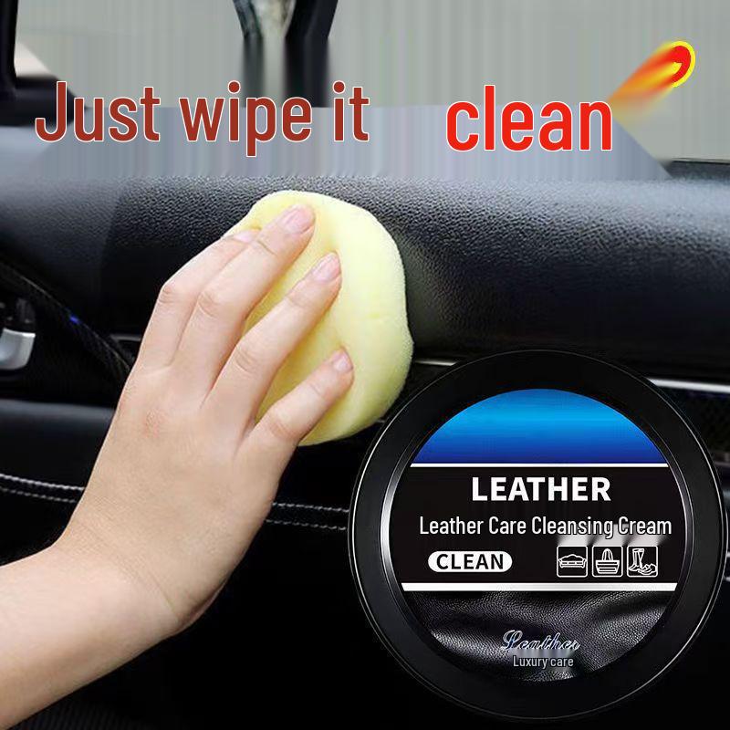 Genuine Leather Seat Care Cream - Powerful Stain Removal & Multifunctional Interior Cleaning and Maintenance Oil
