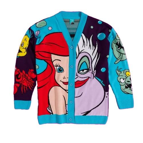 The Little Mermaid Unisexowy sweter rozpinany dzianinowy oversize