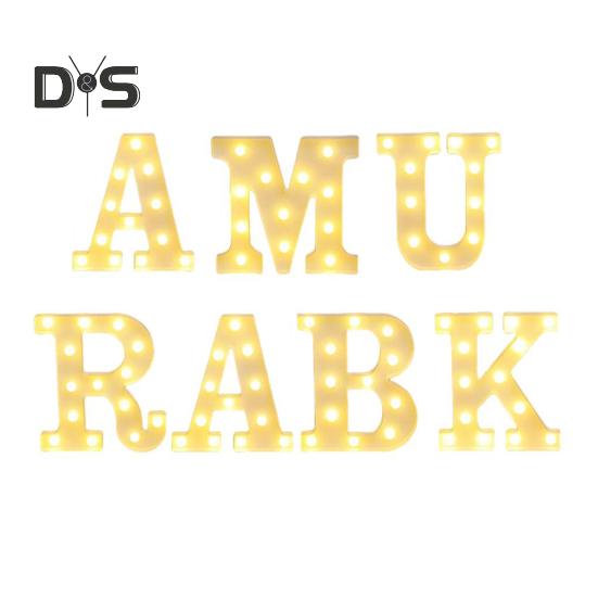 

7 шт. светодиодных буквенных знаков, украшений на Рамадан, работающих от батареек, для внутреннего и наружного использования, неоновых букв, настольных украшений B