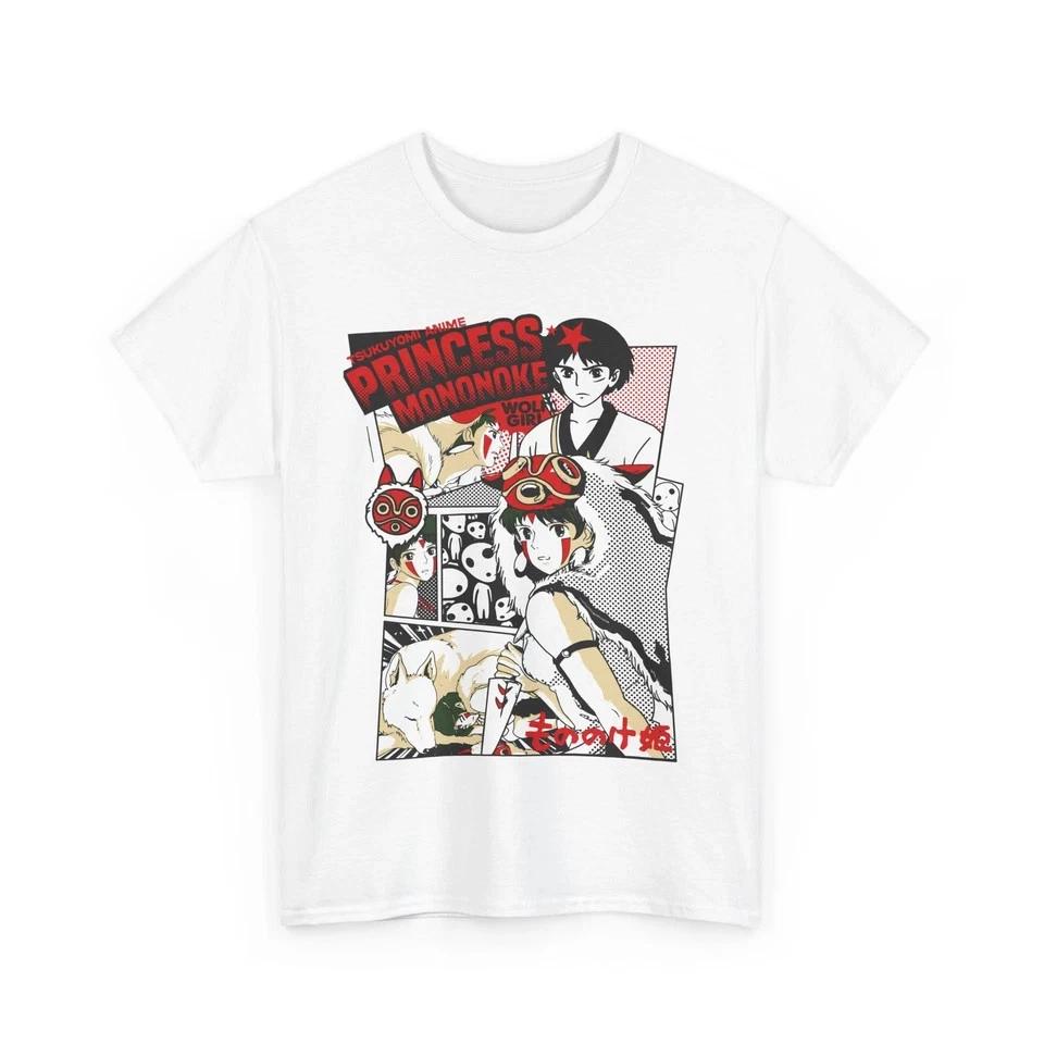Anime TShirt Princess Mononoke Shirt For Fans Unisex Tee Hot New White Shirt S