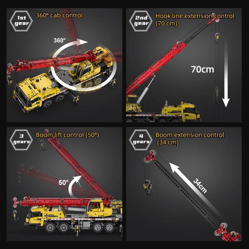 Cada City Remote Control Engineering Vehicle Truck Crane Building Blocks Technical MOC RC Car Bricks DIY Toys For Children Gifts