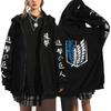 Japanese Anime Attack On Titan Zip Sweater Men's and Women's Casual Sports Jacket