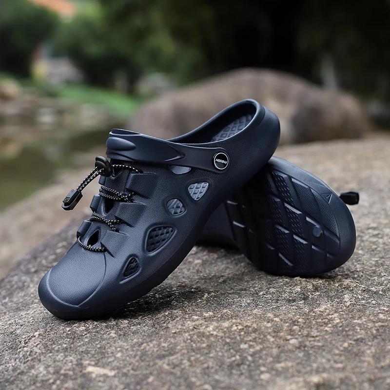 Fashion Summer Outdoor Men's Clogs Breathable Beach Sandals Man Garden EVA Clogs Lightweight Slides Male Slippers Casual Sandale Homme