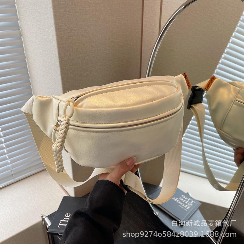 Internet Celebrity Popular Small Bag Women's Bag 2025 New Trendy French Niche Design Fanny Bag Fashion Breast Bag Messenger Bag