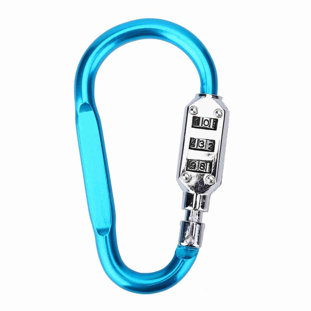 Travel Bag Luggage Security Combination Lock Locking Carabiner Padlock