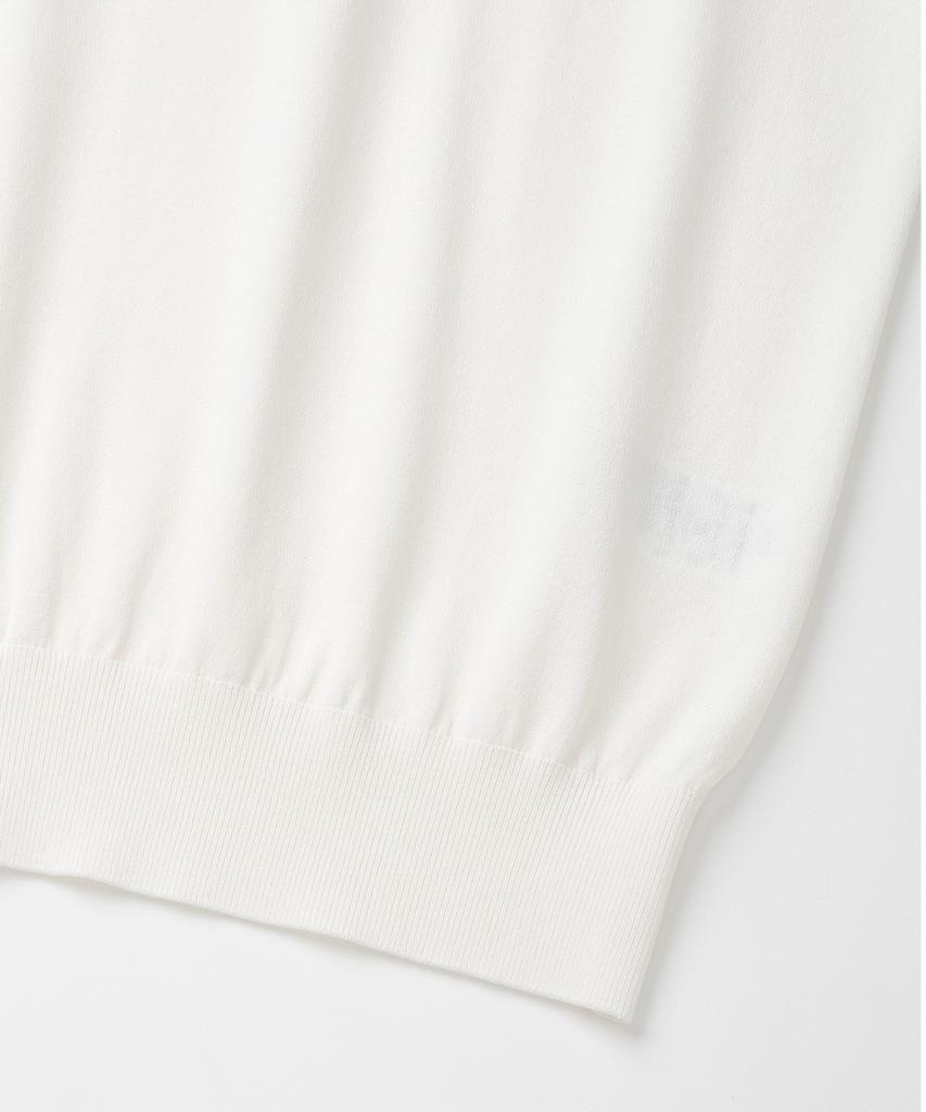 XOX Basic Cool Henley Neck Crop Short Sleeve Knit [Ivory]