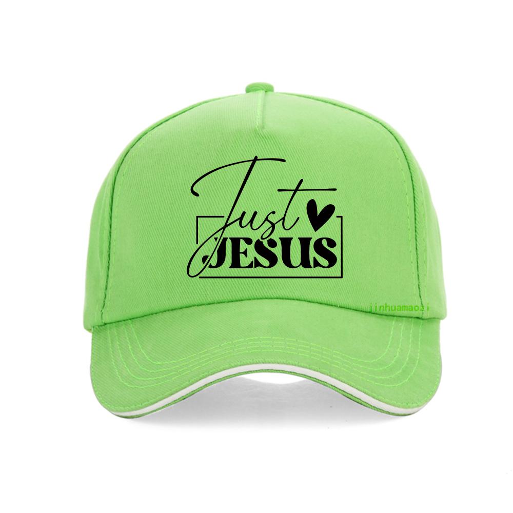Just Love Jesus Print Baseball Cap Christian Motivation Jesus Faith Caps Simple Unisex Chic Classic Cute Hat Fashion Snapback Hats