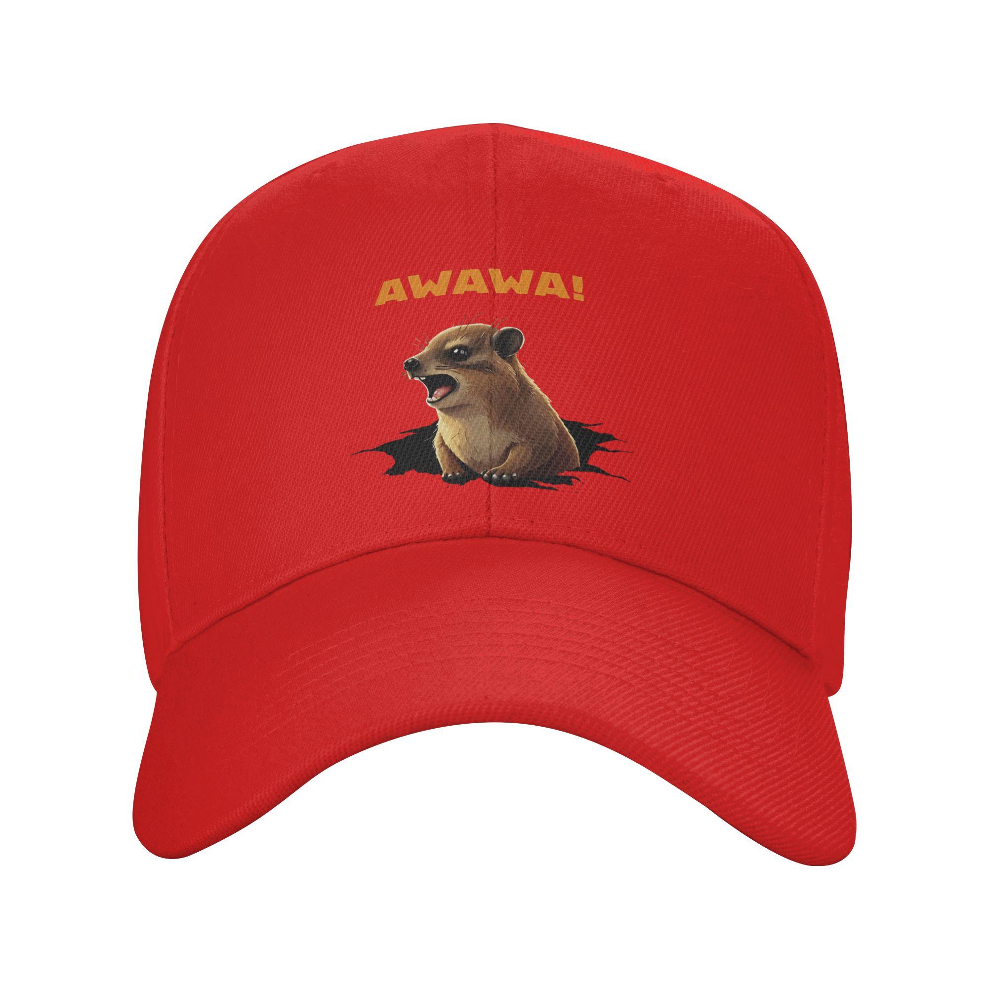 

Rock Hyrax Lover Awawa Funny Groundhog Dassi Baseball Cap UnisexTeens Custom Hats Summer Fitted Sport Sun Visor Snapback Cap One Size