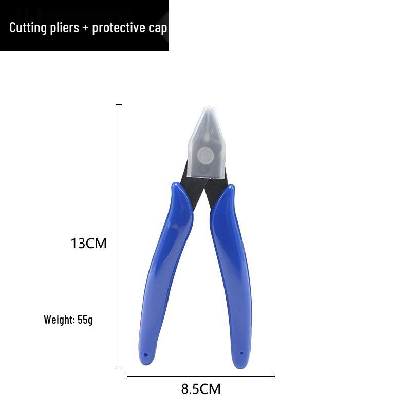 Blue 170 Electronic Nippers - Industrial Sprue Plastic Diagonal Pliers for Model Trimming & Cutting.