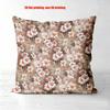 Rustic Daisy Floral Pattern Decorative Throw Pillow Cover 2D Printed Polyester Sofa Cushion Case For Home Bedroom Decor