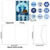 Day Father Theme Tie Hat Pattern Creativity Postcard Sticker Set Envelope