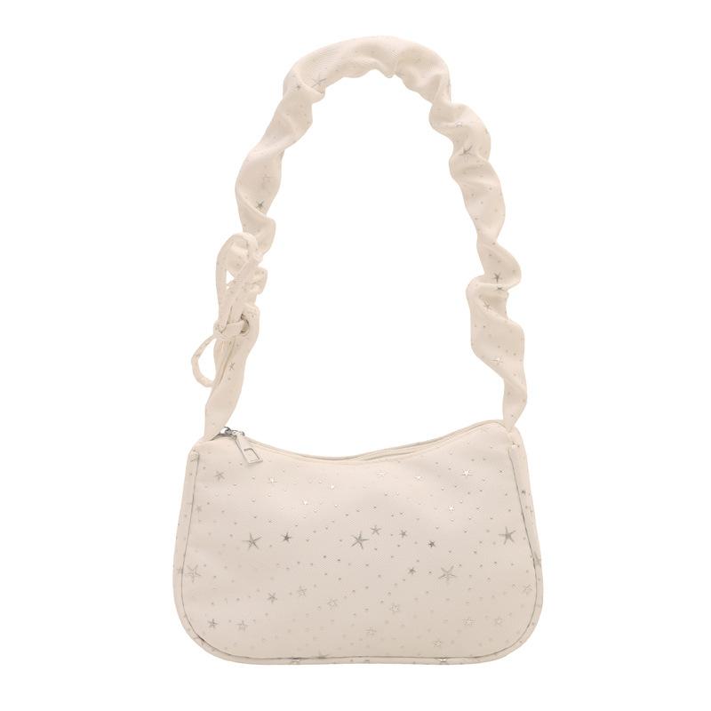 Nischen-Design Stern-Achseltasche Damen neue gefaltete Umhängetasche Pendlertasche High-End vielseitige Canvas-Tasche