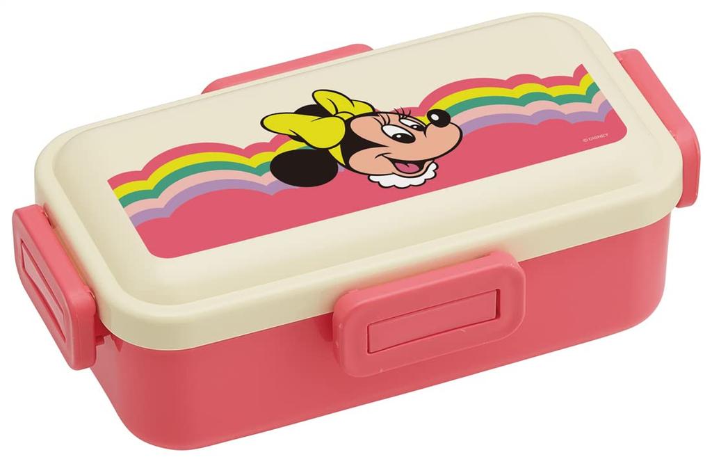Skater Bento Soft Domed Made in Disney Retro Minnie Mouse Box, 530ml, Antibacterial, Filling, Lid, Japan, Design, PFLB6AG-A
