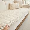 Plush Sofa Cushion  New Autumn and Winter Sofa Seat Cushion Cream Wind One Piece Leather Sofa Special Sofa Cushion Cloth