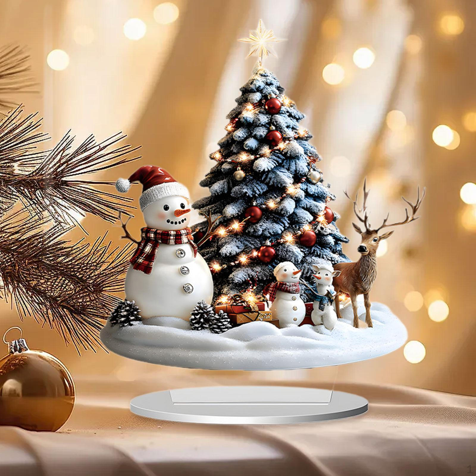 

2D Рождественское украшение Сувенирное произведение искусства для спальни, гостиной, настольное Style C