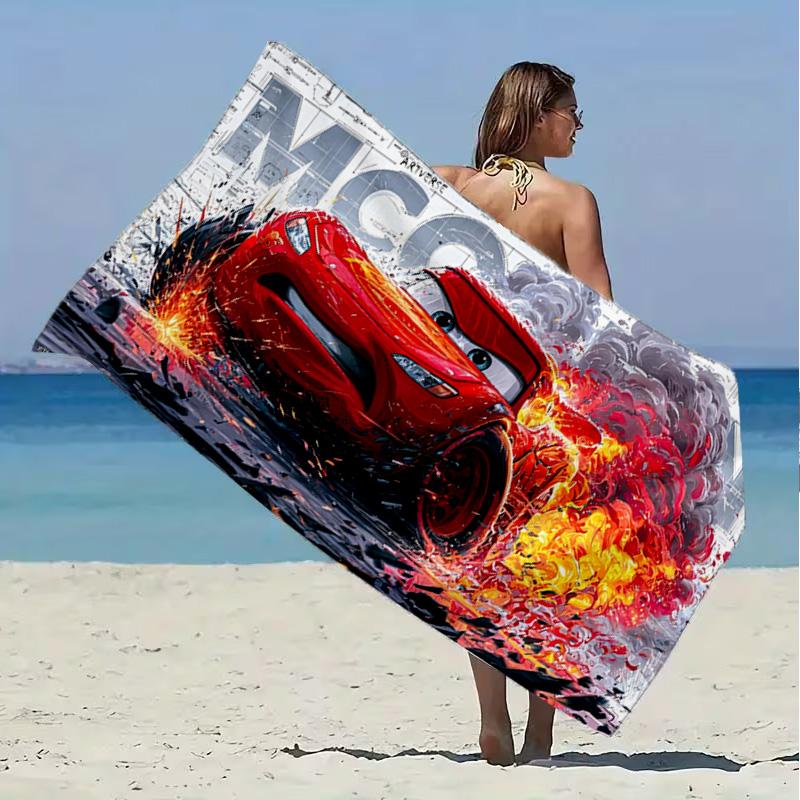 Racing car Beach Towel Microfiber Beach Towel Super Soft & Absorbent for Bath, Beach, Travel Bath Time Accessory, Fan gifts
