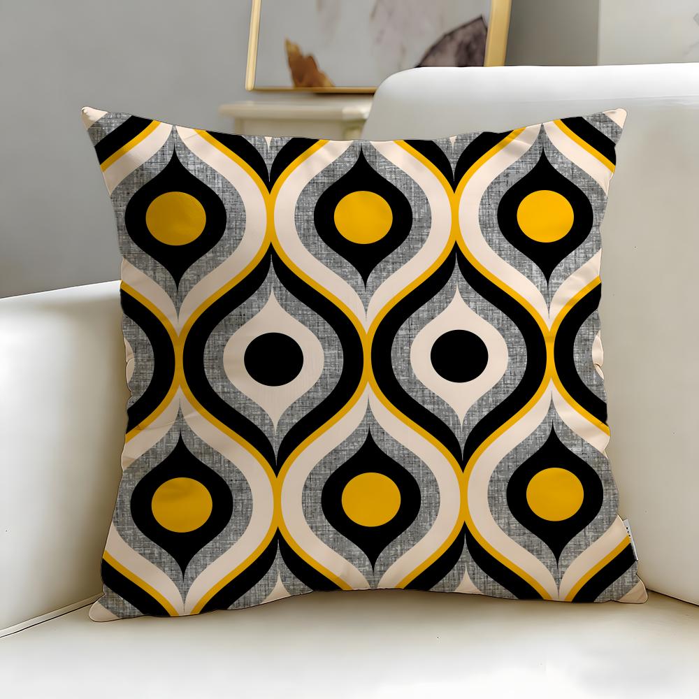 Bohemian pattern Cushion Cover Soft EasyWash Pillow Case Versatile for Couch Bed Travel and Office