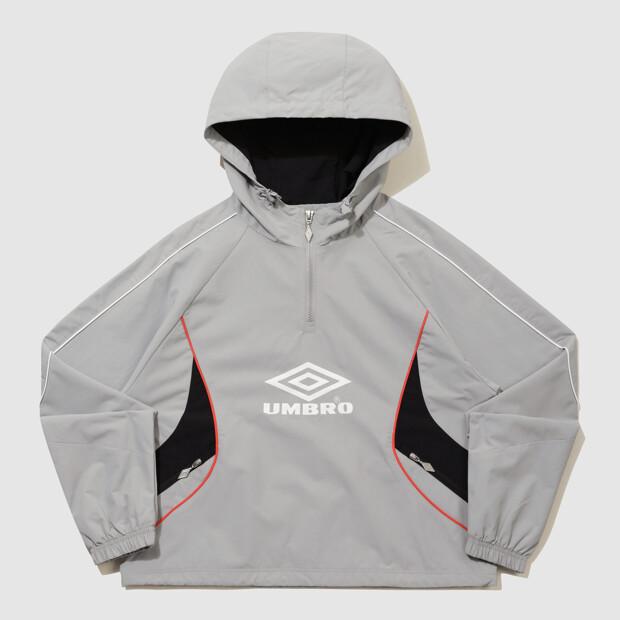 Umbro Hbl Engineered Crew Hooded Anorak Light Grey (Uq323Cwt97) (B Type)
