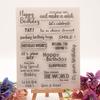 Greeting Words Clear Silicone Stamp Blessing Words Silicone Stamp for Card Making Scrapbooking Photo Album Journal