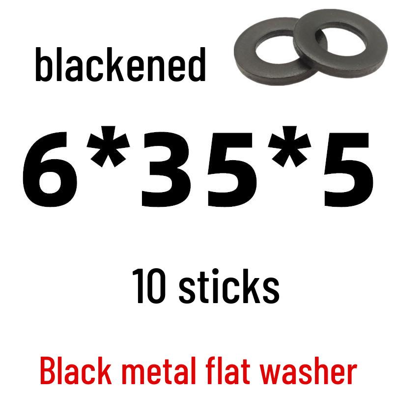 Thickened Black Iron Flat Washer for Screws, Non-standard Round Design