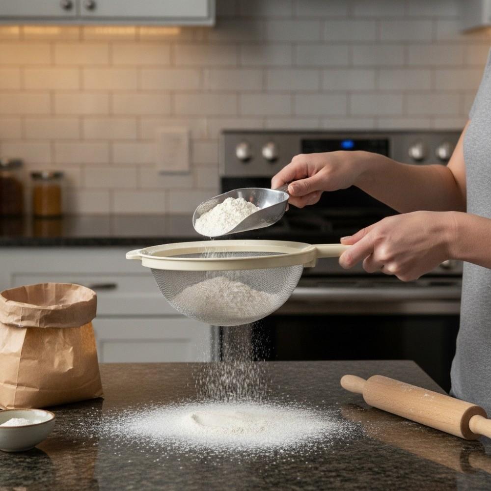 Handheld Soy Milk Strainer 3 in 1 Flour Sieve Colander Kitchen Strainer Milk Tea