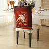 Christmas Chair Cover Elastic Spandex Durable Seat Slipcover Cute Cartoon Printed Chair Case For El Home Holiday Decoration