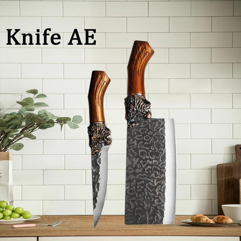 Handmade Forged Kitchen Knife Meat Cutting Knives Boning Knife Multifunctional Kitchen Knives Forge Knives Slicing Knife