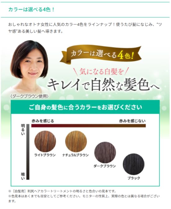 Sastty Rishiri Hair Color Treatment for Gray 200g Hair, (Dark Brown)