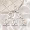 Sterling Silver Embossed Ping An Kou Ring with Chinese Style Hand-Braided Rope